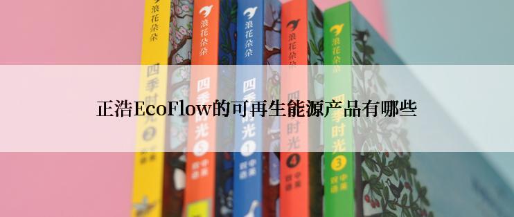 正浩EcoFlow的可再生能源产品有哪些