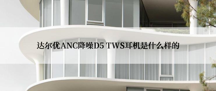 达尔优ANC降噪D5 TWS耳机是什么样的