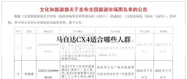 马自达CX4适合哪些人群