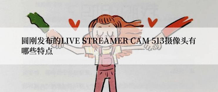 圆刚发布的LIVE STREAMER CAM 513摄像头有哪些特点