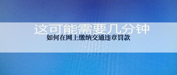 如何在网上缴纳交通违章罚款