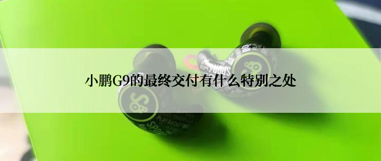 小鹏G9的最终交付有什么特别之处