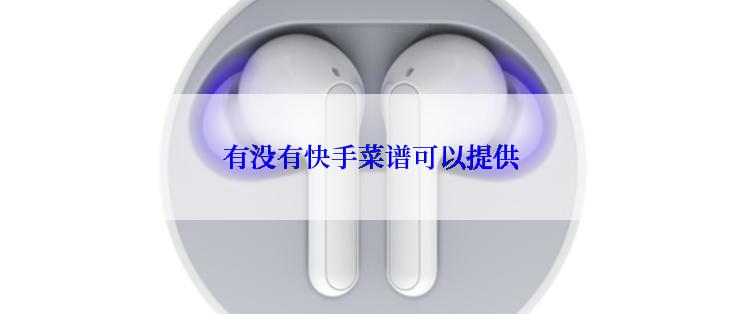 有没有快手菜谱可以提供