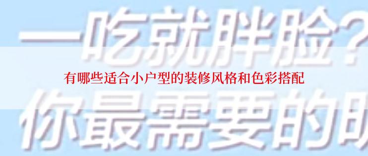 有哪些适合小户型的装修风格和色彩搭配