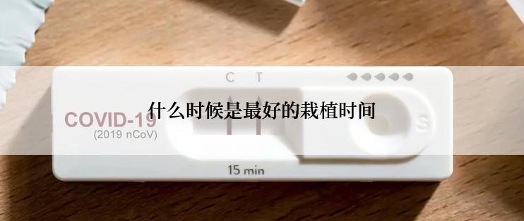 什么时候是最好的栽植时间