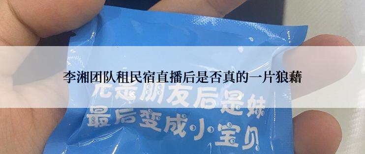 李湘团队租民宿直播后是否真的一片狼藉