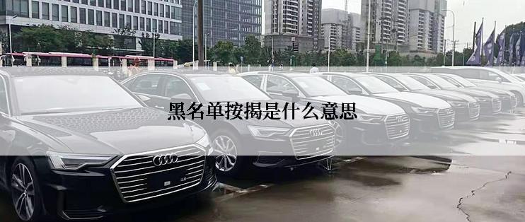 黑名单按揭是什么意思