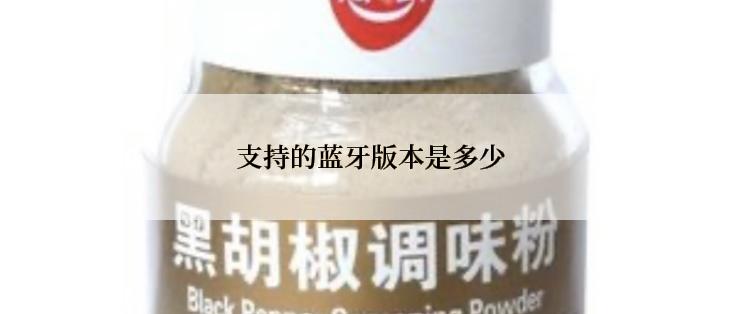 支持的蓝牙版本是多少