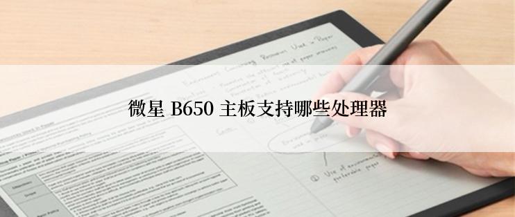 微星 B650 主板支持哪些处理器