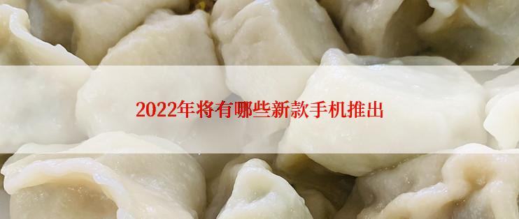 2022年将有哪些新款手机推出