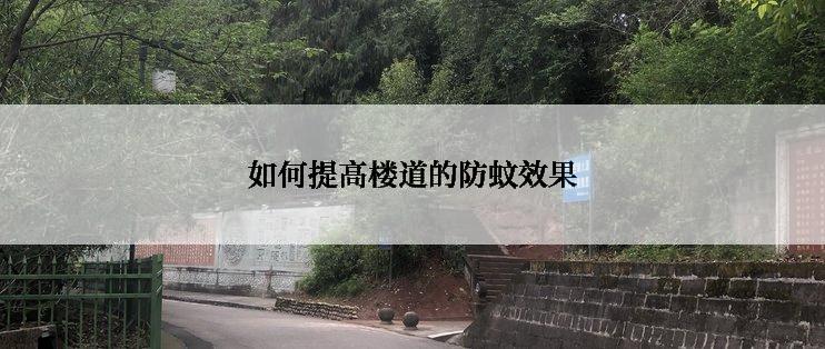 如何提高楼道的防蚊效果