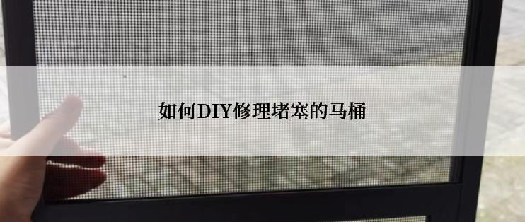 如何DIY修理堵塞的马桶