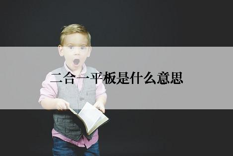 二合一平板是什么意思