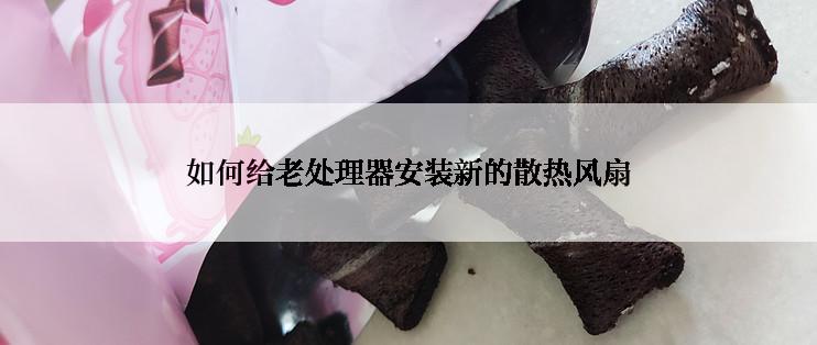 如何给老处理器安装新的散热风扇