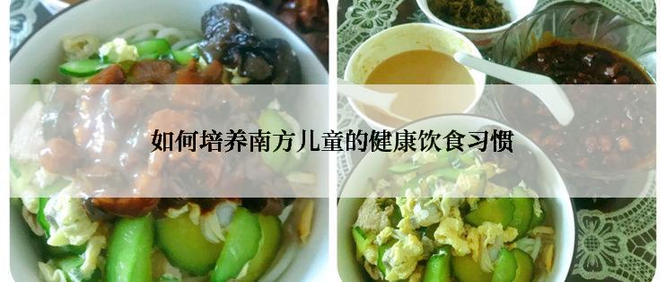 如何培养南方儿童的健康饮食习惯