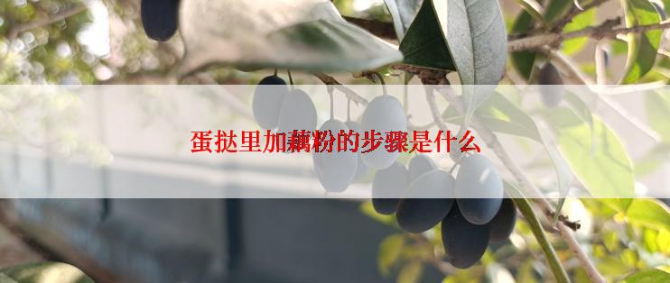 蛋挞里加藕粉的步骤是什么