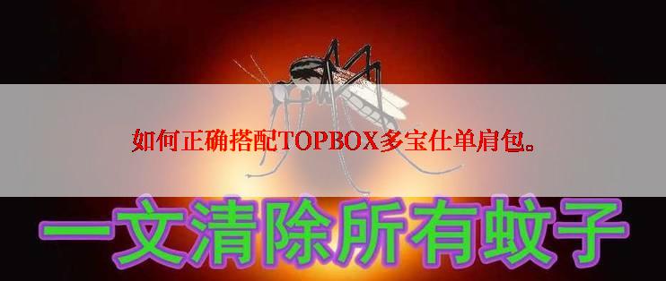 如何正确搭配TOPBOX多宝仕单肩包。