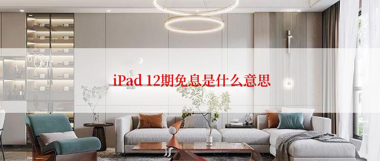  iPad 12期免息是什么意思