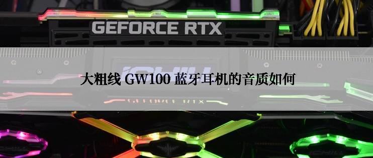  大粗线 GW100 蓝牙耳机的音质如何