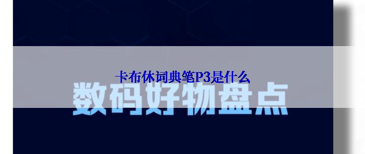 卡布休词典笔P3是什么