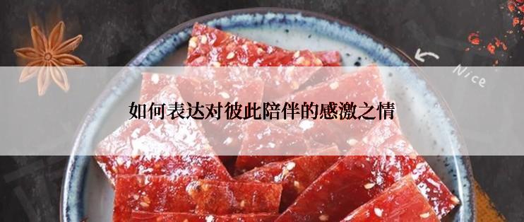 如何表达对彼此陪伴的感激之情