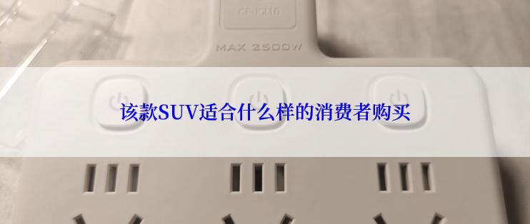 该款SUV适合什么样的消费者购买