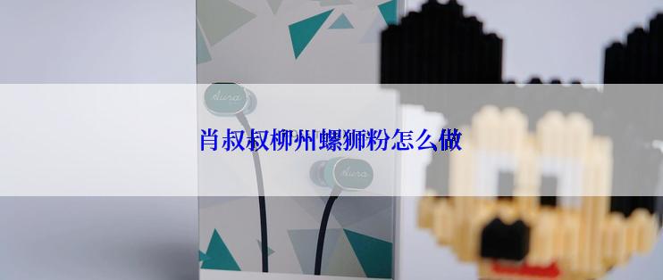 肖叔叔柳州螺狮粉怎么做