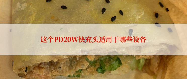 这个PD20W快充头适用于哪些设备