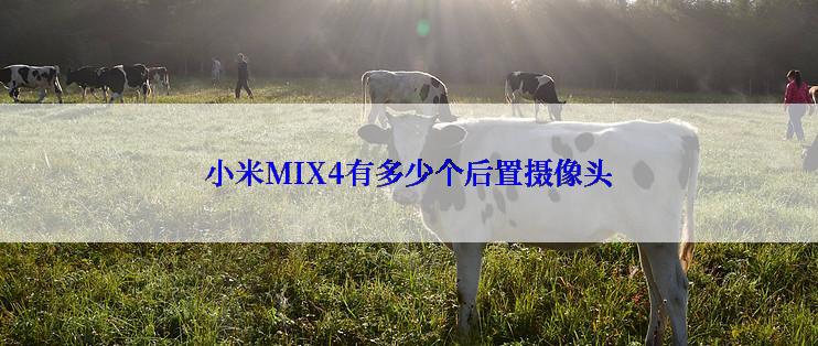 小米MIX4有多少个后置摄像头