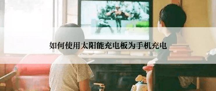 如何使用太阳能充电板为手机充电