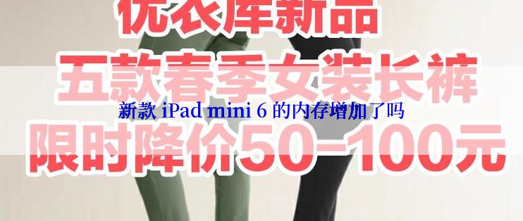 新款 iPad mini 6 的内存增加了吗