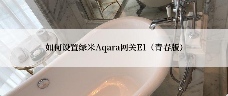 如何设置绿米Aqara网关E1（青春版）