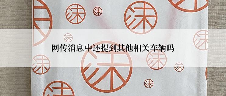 网传消息中还提到其他相关车辆吗