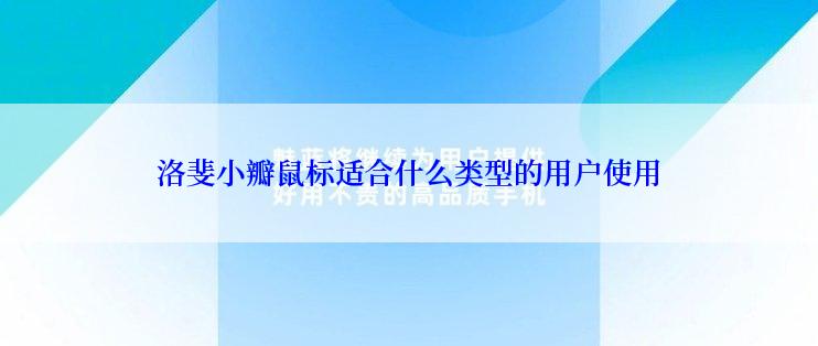 洛斐小瓣鼠标适合什么类型的用户使用