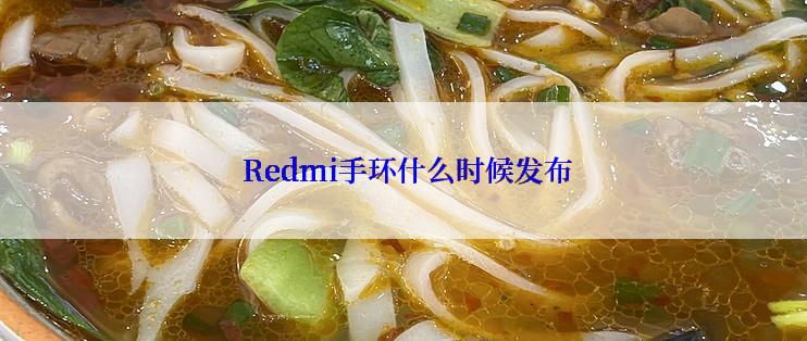  Redmi手环什么时候发布