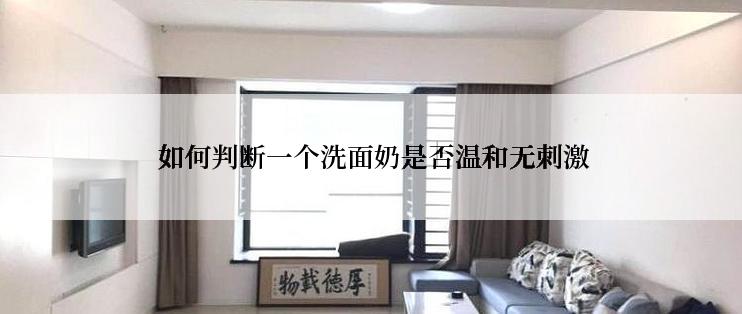  如何判断一个洗面奶是否温和无刺激