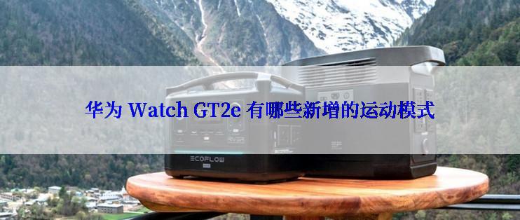 华为 Watch GT2e 有哪些新增的运动模式