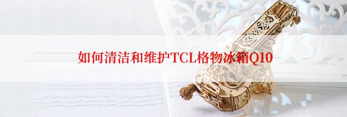  如何清洁和维护TCL格物冰箱Q10