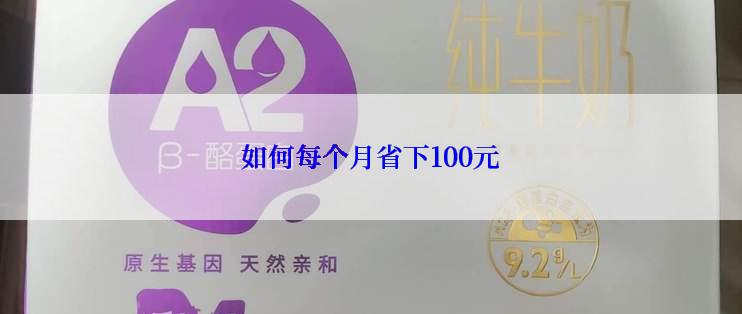 如何每个月省下100元