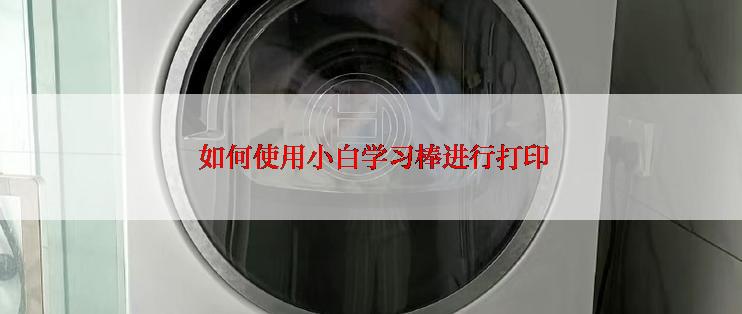  如何使用小白学习棒进行打印