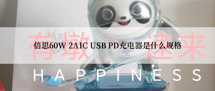 倍思60W 2A1C USB PD充电器是什么规格