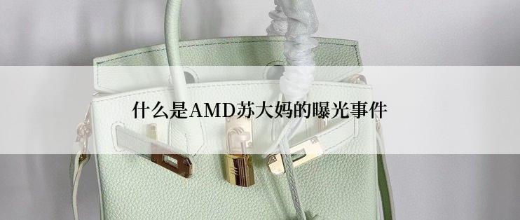 什么是AMD苏大妈的曝光事件