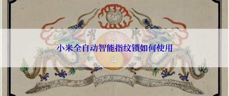 小米全自动智能指纹锁如何使用