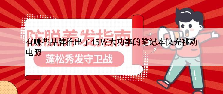 有哪些品牌推出了45W大功率的笔记本快充移动电源