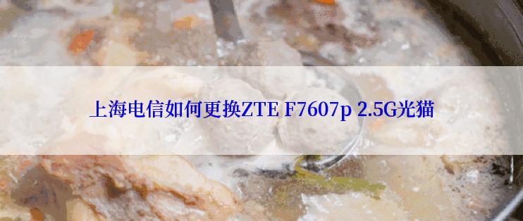 上海电信如何更换ZTE F7607p 2.5G光猫