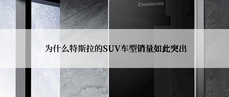  为什么特斯拉的SUV车型销量如此突出