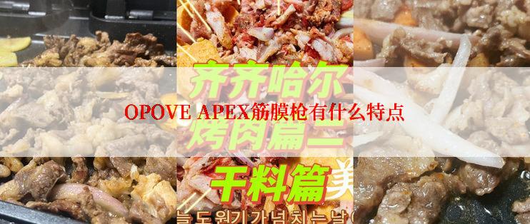 OPOVE APEX筋膜枪有什么特点