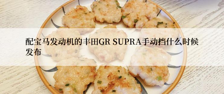 配宝马发动机的丰田GR SUPRA手动挡什么时候发布