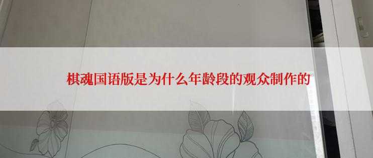  棋魂国语版是为什么年龄段的观众制作的