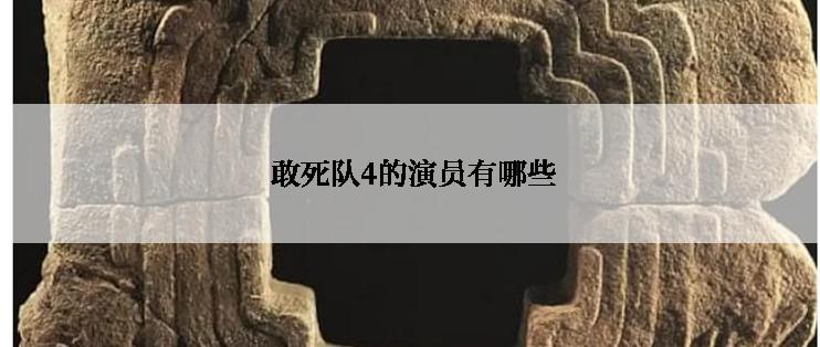  敢死队4的演员有哪些